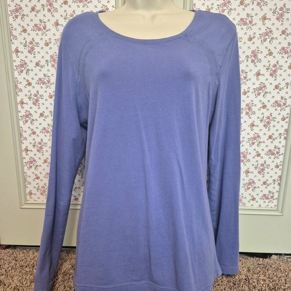 Danskin Now Women's Large Long Sleeve Purple Top - Picture 1 of 7